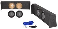 2009-Up Ford F-150 Super Crew Sub Enclosure Box+(2) Kicker 12" Slim Subwoofers