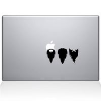 The Decal Guru 2038-MAC-15P-BLA Apple Beards Decal Vinyl Sticker, Black, 15" MacBook Pro (2015 & Older)