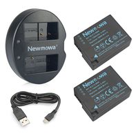 DMW-BLC12 Newmowa Replacement Battery (2 Pack) and Dual USB Charger for Panasonic DMW-BLC12,DMW-BLC12E,DMW-BLC12PP and Panasonic Lumix DC-FZ1000 II,DC-G95,DMC-FZ200,DMC-FZ1000,DMC-G5,DMC-G6,DMC-G7