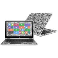 Mightyskins Skin Compatible with Hp Pavilion X360 15.6" (2016) - Abstract Black | Protective, Durable, and Unique Vinyl Decal Wrap Cover | Easy to Apply, Remove, and Change Styles | Made in The USA