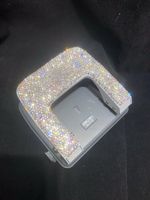 TISHAA Luxury Dazzling Diamond Crystal Handmade Bling 2- Hole Punch Alignment Indicator for Office, School, or Home (Hole Punch White)