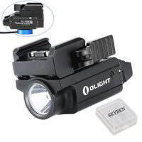 Olight PL-MINI 2 Valkyrie 600 Lumens Cree XP-L HD CW LED Modular Weaponlight Magnetic Rechargeable with Adjustable Rail,Powered by a Built-in Polymer Battery, with SKYBEN Battery Case(Black)
