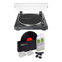 Audio-Technica AT-LP60XUSB USB Fully Automatic Stereo Turntable (Black) and Knox Gear Vinyl Record Cleaning Kit
