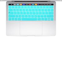Masino Silicone Keyboard Cover Skin for New MacBook Pro 13" A1706 Model 15"Model A1707 with Touch Bar - Released in Oct. 2016 (Taiwan Traditional Chinese Charac, Turquoise Blue)