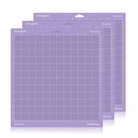 Funnygame 12x12 Cutting Mat for Cricut Maker/Explore Air 2/Air/One(Stronggrip, 3 Pack), Adhesive Cutting Mat with Non-Slip Flexible Square Gridded Purple Cut Mat for Crafts