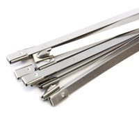 50-Pack Heavy Duty 14 Inches (115lbs) Stainless Steel Exhaust Locking Zip Cable Ties