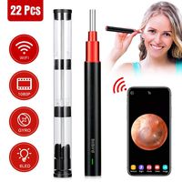 Ear Wax Removal Kit, Ear Endoscope Tool(22 Pcs), 1080P FHD Ear Wax Remover, Ear Camera, WiFi Visual Ear Scope with Light, Compatible with Smartphone and Tablet