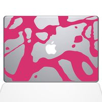 The Decal Guru 0165-MAC-11A-BG Paint Splatter Blood Vinyl Sticker, 11" Macbook Air, Pink