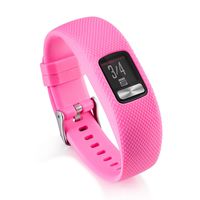 TUFF LUV Replacement Silicone Strap Bracelet Wrist Band for Garmin Vivofit 4 - Pink (Large)