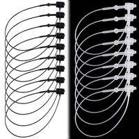 Bignc 2000 Pcs Plastic Fastener Hang Tag Snap Lock 3" Pin Security Loop for Retail Store Clothing（Clear and Black）