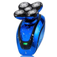 Telfun 5-in-1 Electric Razor for Men, Wet&Dry Rechargeable Mens Rotary Shavers, 4D Floating 5 Head Cordless Grooming Kit with Waterproof IPX7, Beard, Nose, Ear, Body Hair Trimmer, Face Cleaning Brush