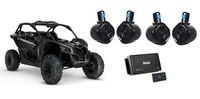 6.5" Rollcage Tower Speakers for Can-Am Maverick X3/X3 Max+Bluetooth Amp+Remote