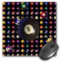 3dRose LLC 8 x 8 x 0.25 Inches Mouse Pad, Pool Balls Pattern (mp_165223_1)