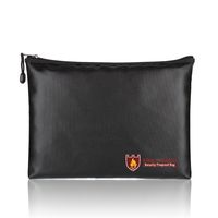 Fireproof Document Bags, A4 Size Waterproof and Fireproof Bag with Fireproof Zipper for iPad, Money, Jewelry, Passport, Document Storage