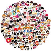 BTS Cartoon Laptop Stickers Cute Girl Vinyl Sticker Computer Car Skateboard Motorcycle Bicycle Luggage Guitar Bike Decal (100pcs)