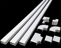 LARGE Latching Cable Raceway Kit - White