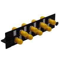 ST Fiber Adapter Panel LGX Footprint UPC, Loaded w/8 ST Simplex OS1/OS2 Singlemode Yellow - Beyondtech Single Mode Series