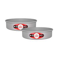 Fat Daddio's Anodized Aluminum Round Cake Pans, 8 x 2 Inch, Set of 2