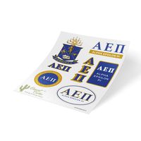 Alpha Epsilon Pi Standard Sticker Sheet Decal Laptop Water Bottle Car aepi (Full Sheet - Standard)