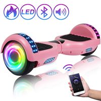SISIGAD Hoverboard 6.5" Self Balancing Scooter with Colorful LED Wheels Lights Two-Wheels self Balancing Hoverboard Dual 300W Motors Hover Board UL2272 Certified