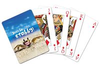 Tree-Free Greetings Standard Playing Card Deck, Don't be Crabby Themed Coastal Art (15152)