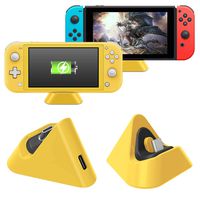 Charging Dock for Nintendo Switch Lite and Nintendo Switch, Compact Stand Charging Station with Type C Port - Yellow