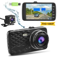 Dash Cam,Ssontong Dual Lens Car Front and Rear Channel Dashboard Camera Full HD 1080P,4.0" Screen,170 Degree Wide Angle Vehicle On-Dash Video Recorder Built in Night Vision,WDR,32GB SD Card Included