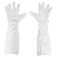 VIVO Small Leather Beekeeping Gloves with Sleeves | Bee Keeping Apparel (BEE-V103S)