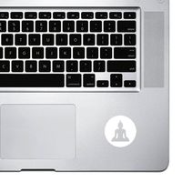 StickAny Palm Series Buddah Circle Sticker for MacBook Pro, Chromebook, and Laptops (White)