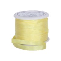 Threadart 100% Pure Silk Ribbon - 4mm Yellow - No. 65-3 Sizes - 50 Colors
