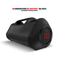 Monster Superstar Blaster Boombox: High Performance Portable Wireless Bluetooth Speaker, Water Resistant with Indoors/Outdoors EQ Modes (Updated Model (Black))