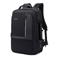 Xnuoyo 17.3 Inch Anti-Theft Convertible Laptop Backpack Briefcase, 8cm Expandable TSA Friendly Schoolbag Water-resistant Backpack with USB Charging Port & Headphone Port (black)