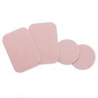 Mount Metal Plate with Adhesive for Magnetic Cradle-Less Mount -X4 Pack 2 Rectangle and 2 Round (Compatible with WizGear mounts) (Rose Gold)