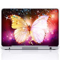 Meffort Inc 17 17.3 Inch Laptop Notebook Skin Sticker Cover Art Decal (Included 2 Wrist pad) - Big Butterfly