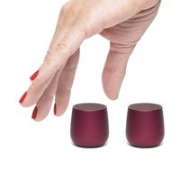 Lexon Twin MINO - Ultra Portable Bluetooth Speaker & Selfie Remote - Rechargable - New Dark Plum
