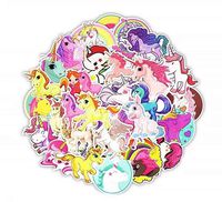 REGOU Waterproof Vinyl Stickers for Laptop Tablet Water Bottle Decals(30Pcs Unicorn Style)