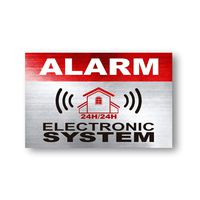 imaggge.com 12 x Security Alarm Warning Sign Stickers - Alarm - Electronic System - for Internal and External use - Protection for Home, car. - Weatherproof - Size: 3,4 x 2,2 in