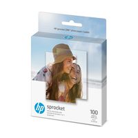 HP Sprocket Photo Paper, exclusively for Sprocket or Sprocket 2-in-1 Printer, (2x3-inch), sticky-backed 100 sheets (1DE40A)