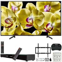 Sony XBR-75X800G 75-inch 4K Ultra HD LED Smart TV (2019) Bundle with Deco Gear 31-inch Sound Bar, Deco Mount Flat Wall Mount Kit, Deco Gear Wireless Keyboard, 6-Outlet Surge Adapter with Night Light