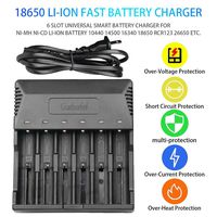 Universal Battery Charger Smart Charger For Rechargeable Battery Ni-MH Ni-Cd Li-ion Battery 18650 18500 18350 17670 16340 14650 14500 10440
