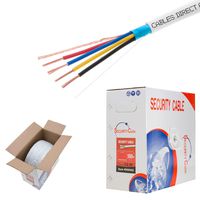 Cables Direct Online, Bulk 22/4 Shielded Stranded Conductor Alarm Control Cable 500ft Fire/Security Burglar Station Wire Security (Shielded (FTP), 22/4, Stranded, 500ft)