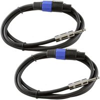 MCSPROAUDIO 12 Gauge Speaker Cables 2 Cable Pack (6 Foot, each)