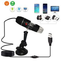 USB Digital Microscope - 8 LED USB 2.0 Digital Microscope - 40 to 1000x Magnification Endoscope Mini Camera with OTG Adapter and Metal Stand - Compatible with Mac Window 7 8 10 Android Linux
