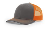 Richardson Charcoal/Orange 112 Mesh Back Trucker Cap Snapback Hat