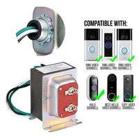 Wasserstein 16V 30VA Doorbell Transformer - Power Supply Compatible with Ring Video Doorbell 1/Doorbell 2/Doorbell Pro, Nest Hello Doorbell, eufy Security Doorbell, and Arlo Doorbell