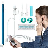 Ear cleaner,5.5mm pinhole HD(130W) camera, uses 3-in-1 (micro-usb, type-c, usb) interface. It can be connected to cellphone or computer for imaging uses. Also, it comes with 4 cotton tip swabs, 4 ear