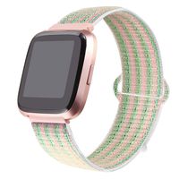 bayite Soft Bands Compatible with Fitbit Versa/Versa 2 Women Men, Breathable Sport Loop Band Replacement Accessories Wristband, Rainbow A