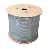 Sunnytech 1000ft CAT7 S-FTP 1200Mhz, UL, AWG23, 10GBase-T data, Installation Cable, Drum Pack, Grey (w/20 Cat7 RJ45 Plug and Boot Cap Free)