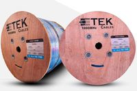 Cat6A Plenum CMP 800Mhz Network Ethernet Solid Cable Blue