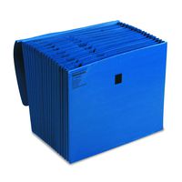 Wilson Jones C7117ABL ColorLife Expanding A-Z Files with Hook & Loop, 26 Pockets, Letter, Dark Blue